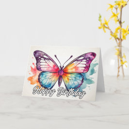 Tarjeta Hermoso diseño de mariposa de época