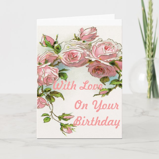 Tarjeta Hermoso diseño Rosa (Anverso)