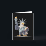 Tarjeta Hermoso disfraz de estatua de Usa para ropa patrió<br><div class="desc">Hermoso disfraz de estatua de Usa para amantes de la ropa patriótica</div>