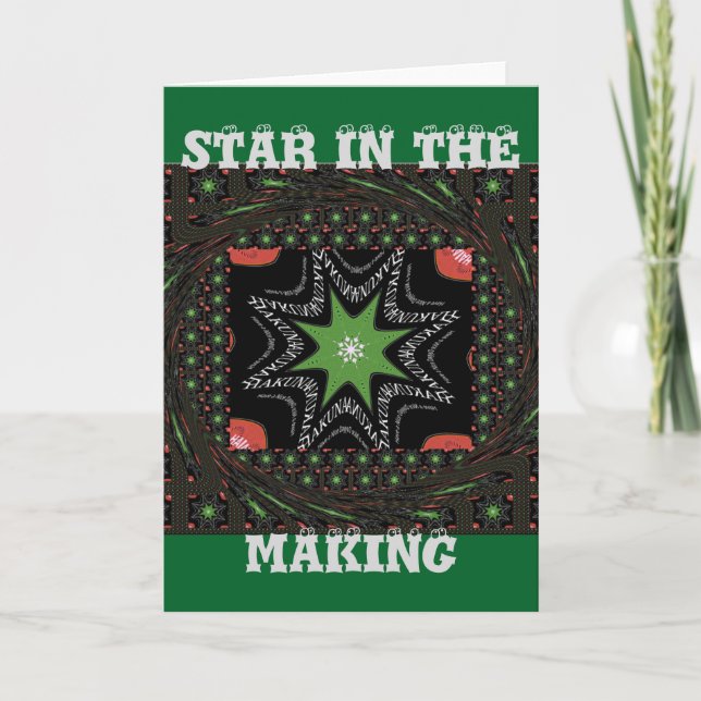 Tarjeta Hermoso fondo de estrellas de remolque Imprimir ve (Anverso)