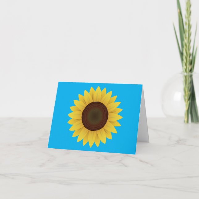 Tarjeta Hermoso girasol de verano (Anverso)