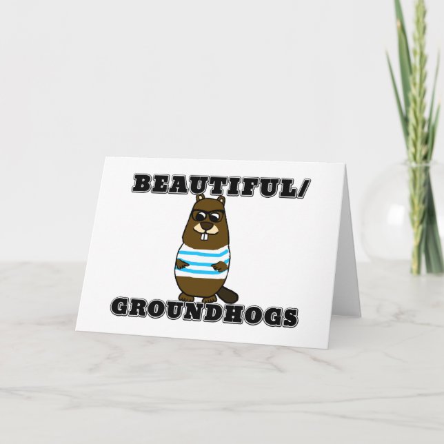 Tarjeta Hermoso/Groundhogs (Anverso)