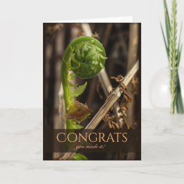 Tarjeta Hermoso helecho superando el invierno de 2017 Feli