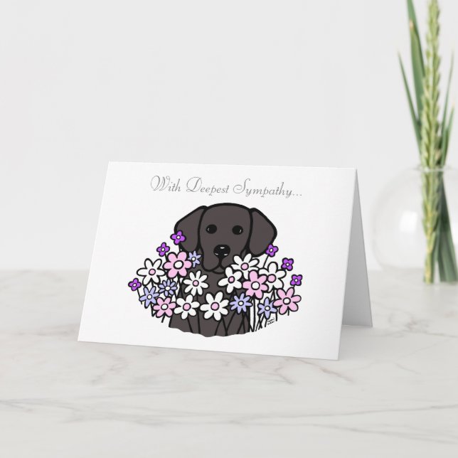 Tarjeta Hermoso Ilustracion Soul Negro Labrador (Anverso)