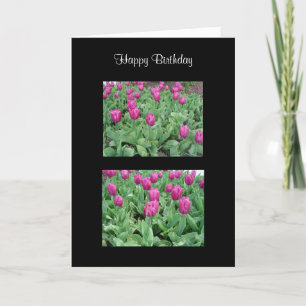 Tarjeta Hermoso Jardín de Tulipanes