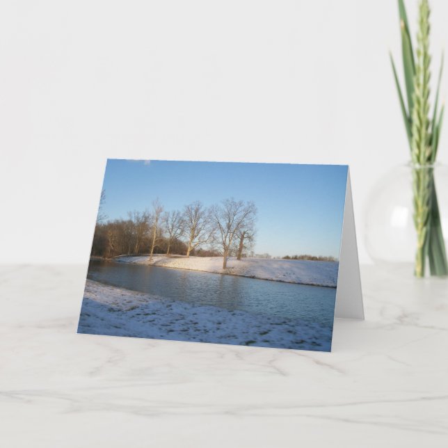 Tarjeta Hermoso Lago Snowy (Anverso)