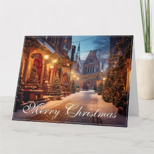 Tarjeta Hermoso Motivo Navideño Acogedor en un Soñador Pue