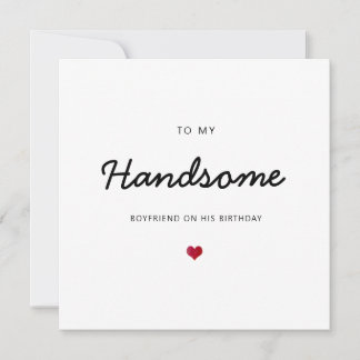 Tarjeta Hermoso novio corazón romántico feliz cumpleaños