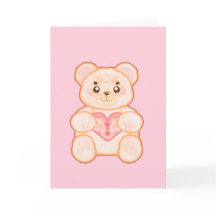 Hermoso oso de San Valentín con corazón rojo