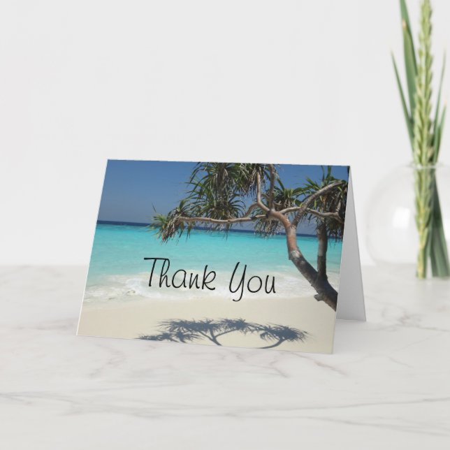 Tarjeta Hermoso Parque Oceánico de Playa Tropical Gracias (Anverso)