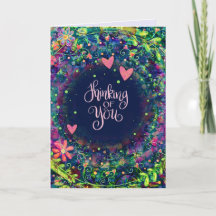 Hermoso Pensamiento Floral de Ti Corazón Púrpura E