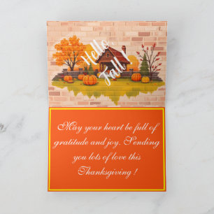 Tarjeta Hermoso Popular Acción de Gracias Feliz Otoño