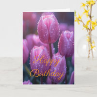 Hermoso ramo de tulipanes flor rosa invierno cumpl