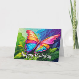 Tarjeta Hermoso resumen mariposa feliz cumpleaños
