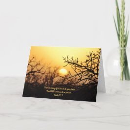 Tarjeta Hermoso salmo Golden Sunset Scripture 113:3