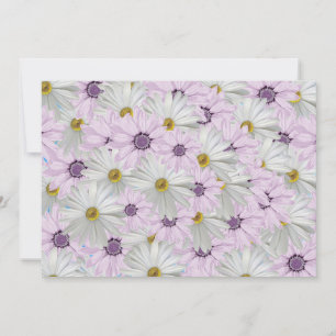 Tarjeta Hermoso saludo floral de margarita rosa y blanca