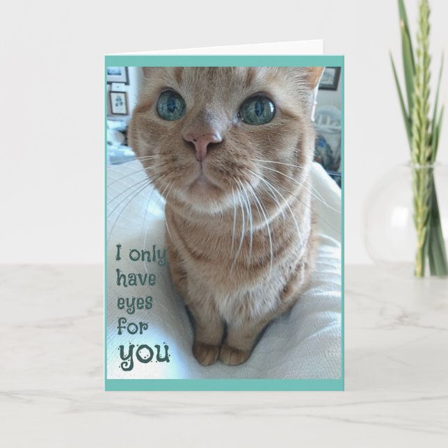 Tarjeta Hermoso San Valentín de Ojos (Anverso)