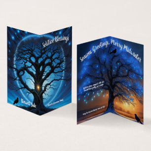 Tarjeta Hermoso solsticio personalizado en Yule de inviern