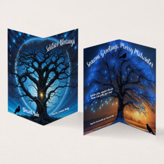 Tarjeta Hermoso solsticio personalizado en Yule de inviern