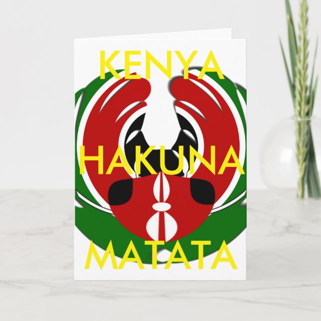 Tarjeta Hermoso tapiz keniano: mariposa de bandera keniana (Anverso)