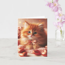 Tarjeta Hermoso Valentine Kitten