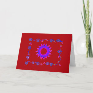 Tarjeta Hermoso y asombroso diseño de arte Mendi con motiv