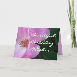 Tarjeta Hermosos deseos Rosa-personalizar en cualquier oca