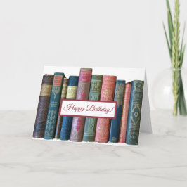 Tarjeta Hermosos libros antiguos, espinas de libros