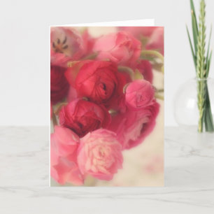Tarjeta Hermosos Notecnológicos Florales Rosa