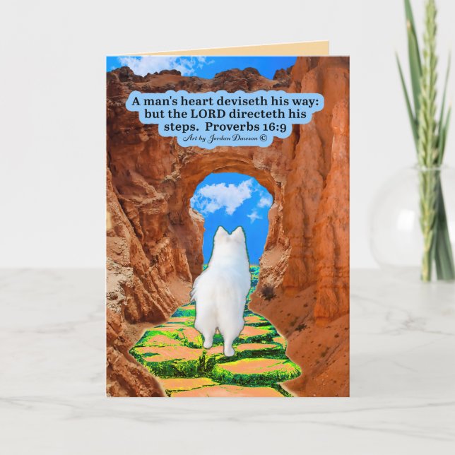 Tarjeta Hermosos proverbios de la Escritura Eskie 16:9 (Anverso)