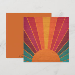 Tarjeta Hermosos rayos de sol soleados arte popular del su