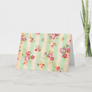 Tarjeta Hermosos rosas vintage y otras flores