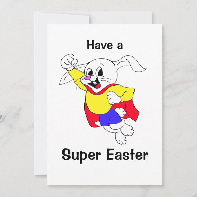 Tarjeta Héroe de Conejo de Pascua (Anverso)
