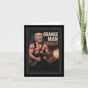 Tarjeta Héroe de la acción de Trump Vintage 80 - Divertida