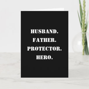 Tarjeta Héroe del protector del padre del esténcil del Día