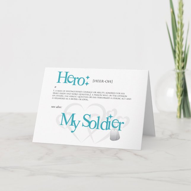 Tarjeta Héroe: Mi soldado (Anverso)
