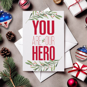 Tarjeta Héroe Militar Familia de la Fuerza Aérea Feliz Nav