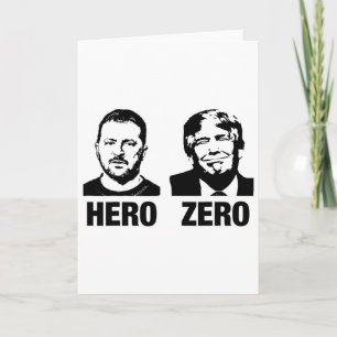 Tarjeta Héroe Zelensky Cero Trump Apoya a Ucrania Soporte