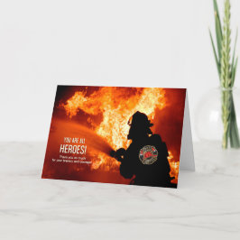 Tarjeta Héroes de bomberos por Bravery Blank Gracias
