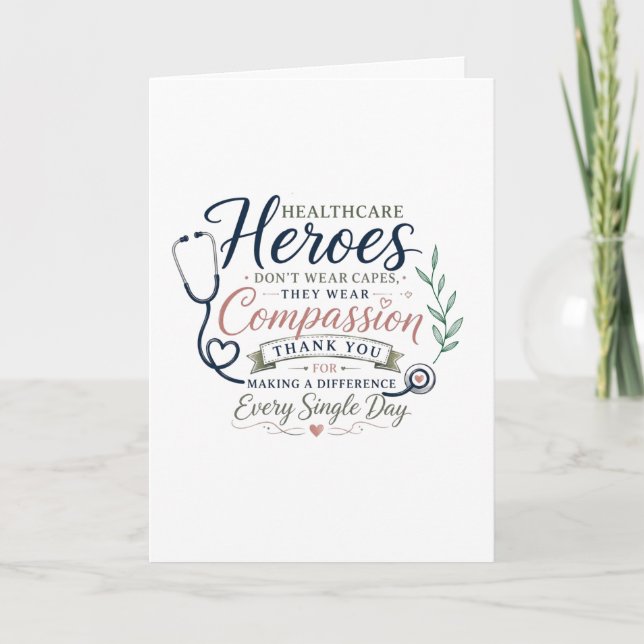 Tarjeta Héroes de la Salud Llevan Compasión (Anverso)