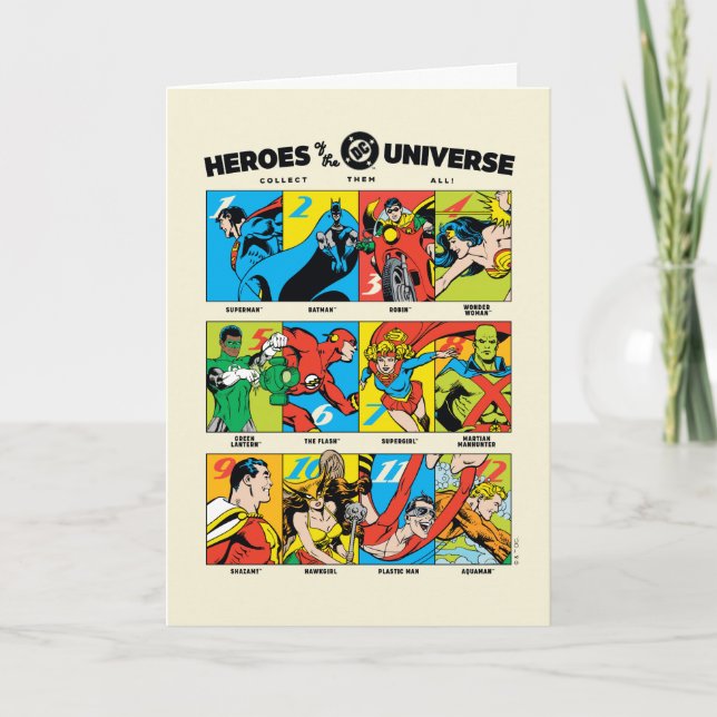 Tarjeta Héroes del universo DC™ (Anverso)