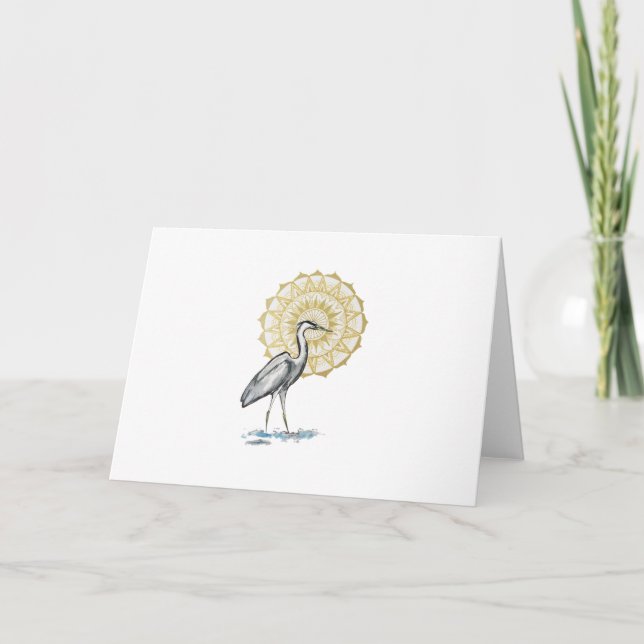 Tarjeta Heron Mandala (Anverso)