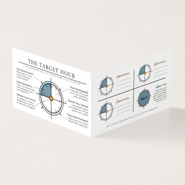 Tarjeta Herramienta de enfoque de hora objetivo | Trabajo  (Exterior)