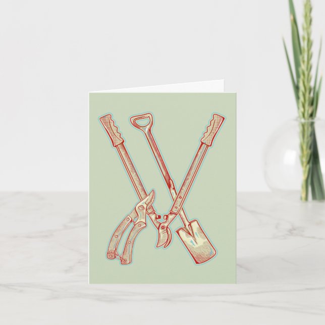 Tarjeta Herramientas de jardinería (Anverso)