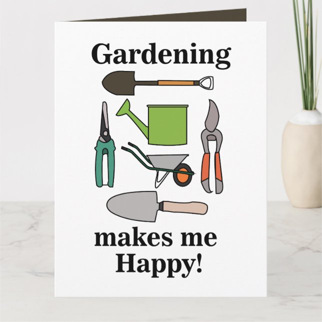 Tarjeta Herramientas de jardinería Jardinería (Anverso)