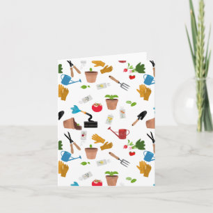 Tarjeta Herramientas de jardinería Planta Jardinería Patró