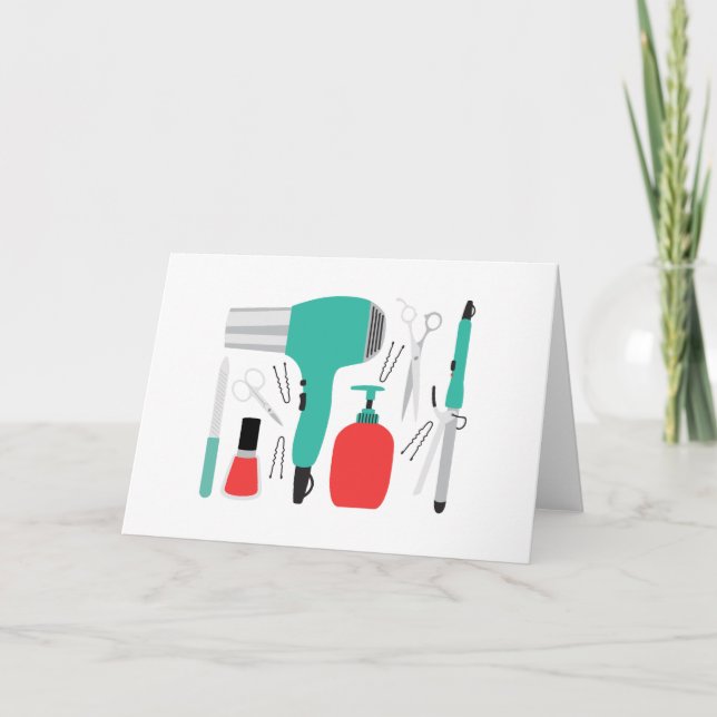 Tarjeta Herramientas de la cosmetología (Anverso)