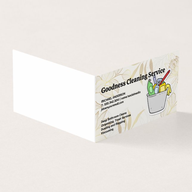 Tarjeta Herramientas de limpieza de habitaciones en cubo (Exterior)