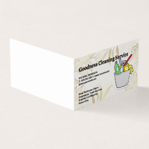 Tarjeta Herramientas de limpieza de habitaciones en cubo