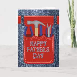 Tarjeta Herramientas del Día del Padre en un Cinturón de H